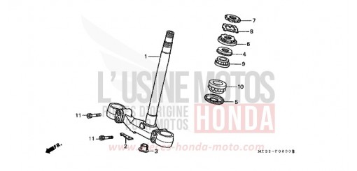TIGE DE DIRECTION ST1100L de 1990